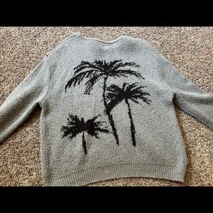 Palm tree gray sweater
